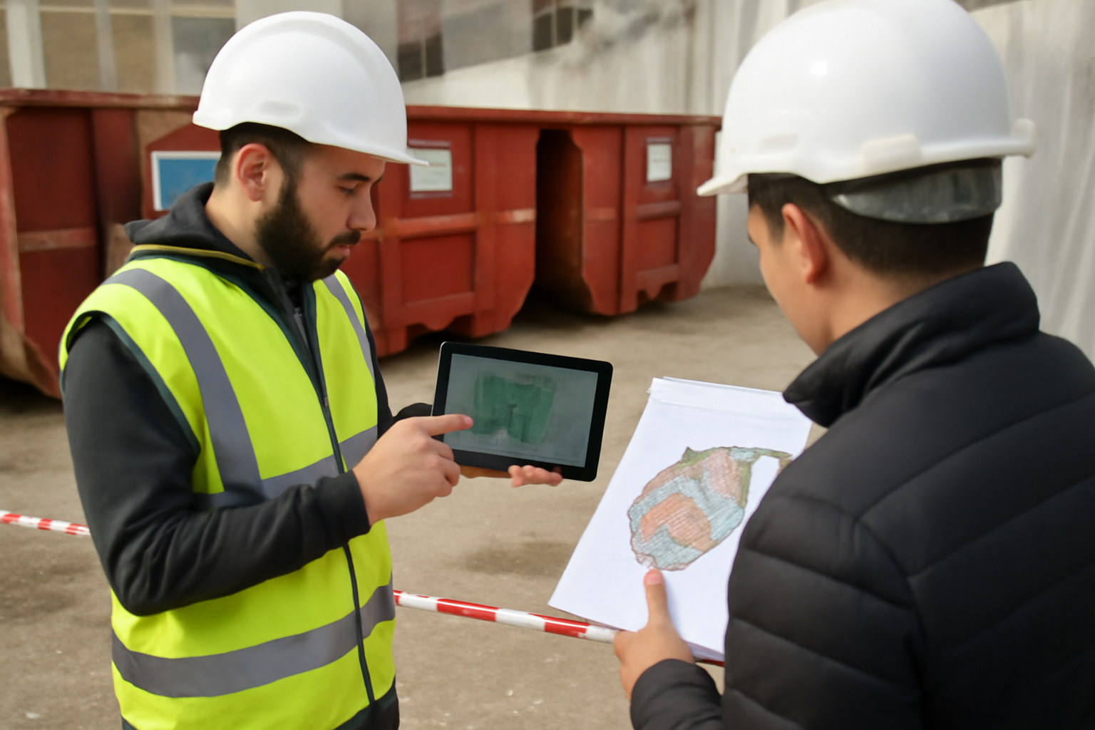 devis de dsd démolition à Vitrolles : réunion de chantier avec plan d’installation, calendrier et tri des déchets