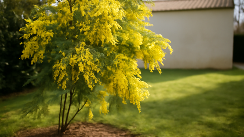 Acacia dealbata silver wattle : guide simple