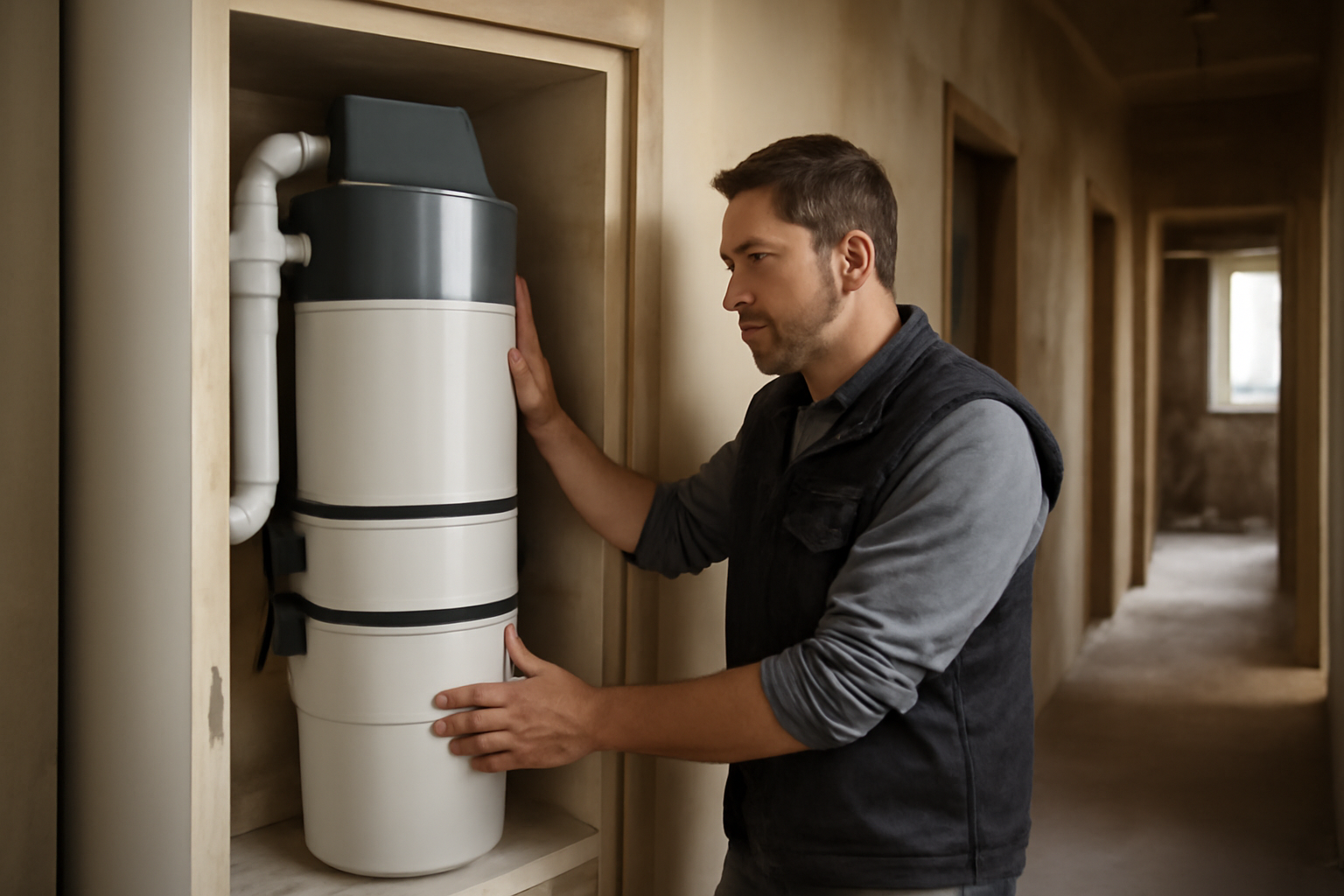 Aspirateur centralisé : centrale et prises d’aspiration en maison