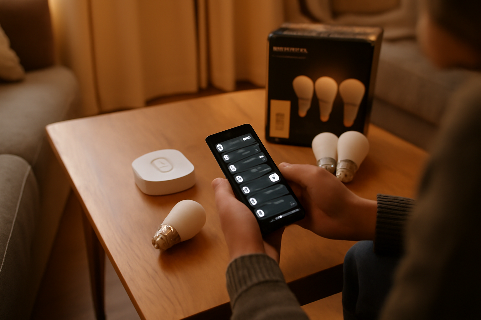 Comparatif philips hue vs lidl livarno : hub et ampoules Zigbee dans un salon